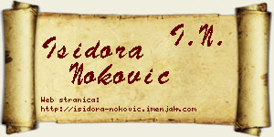 Isidora Noković vizit kartica